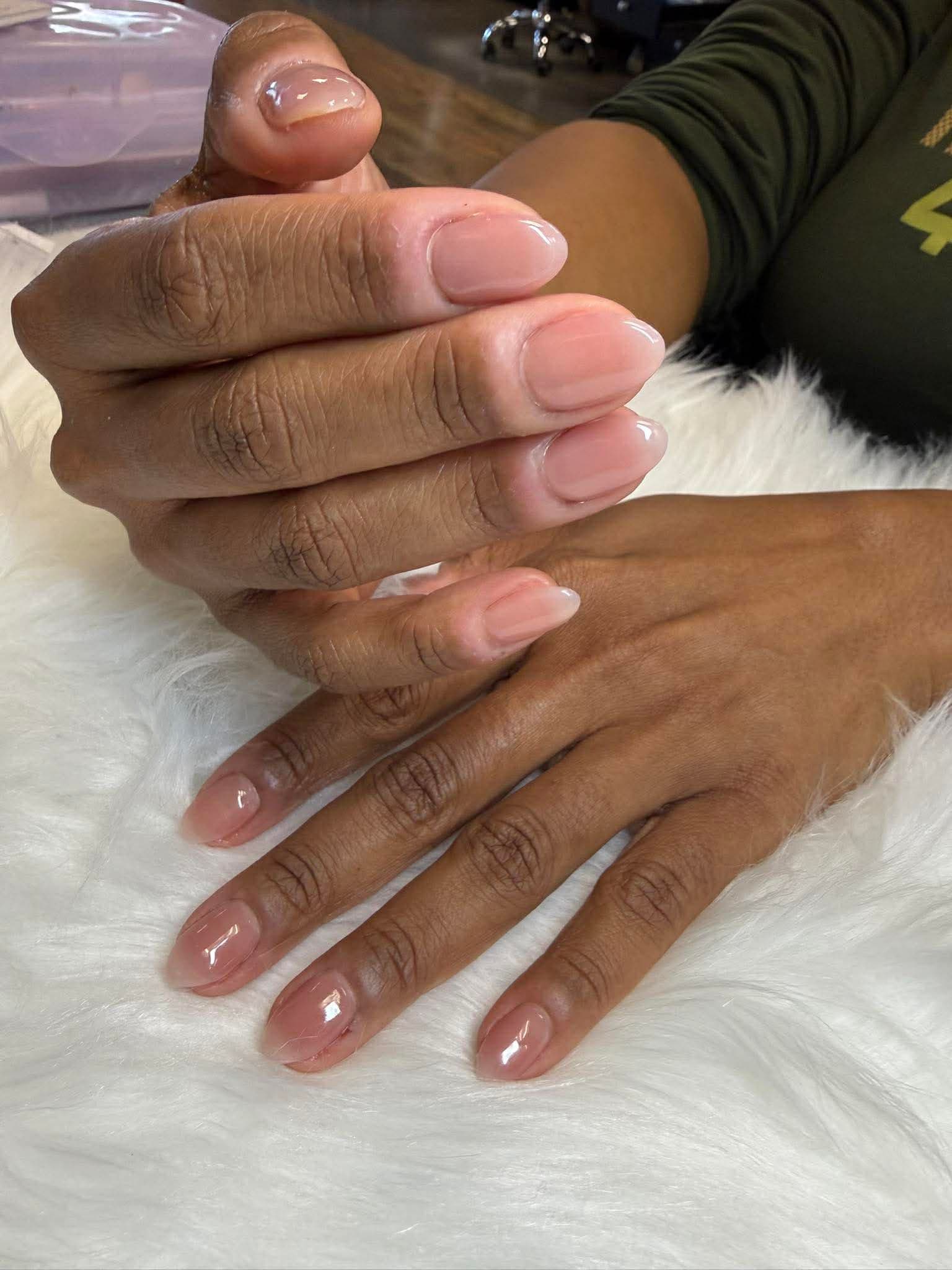 Glossy Nude Almond 🤍✨