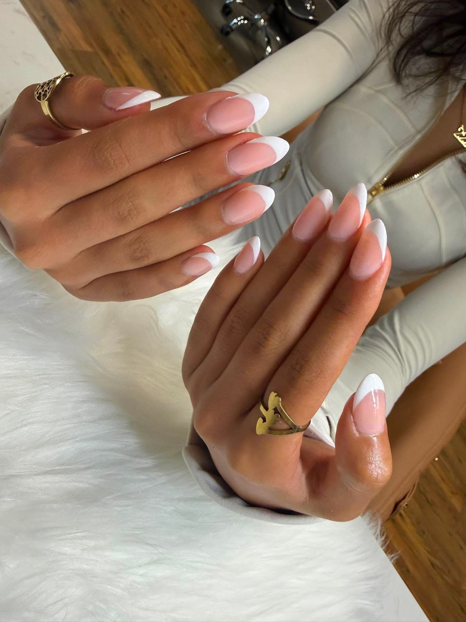 Classic Almond French 🤍✨