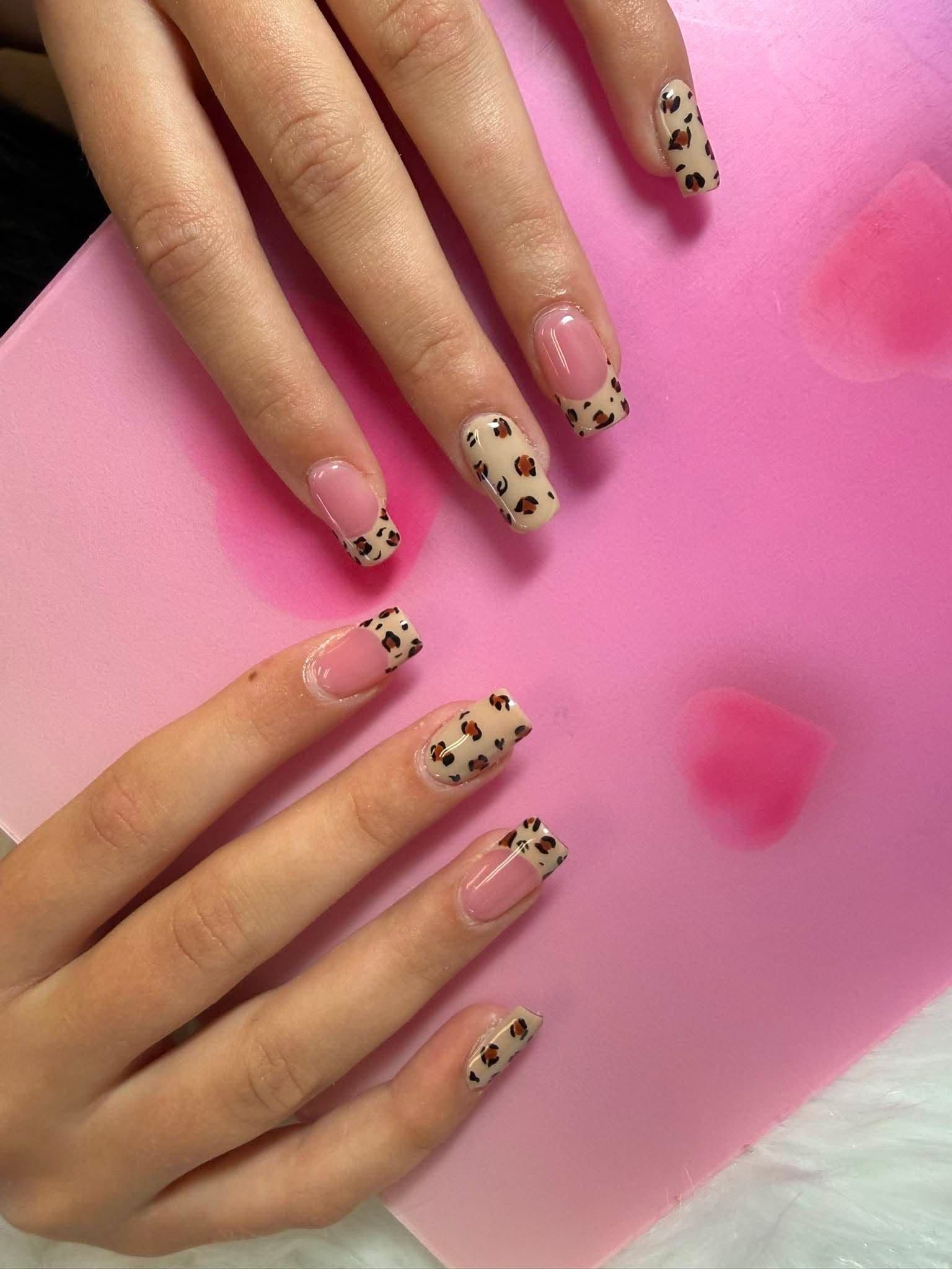 Leopard French Tips | Albany Nails 🐆✨